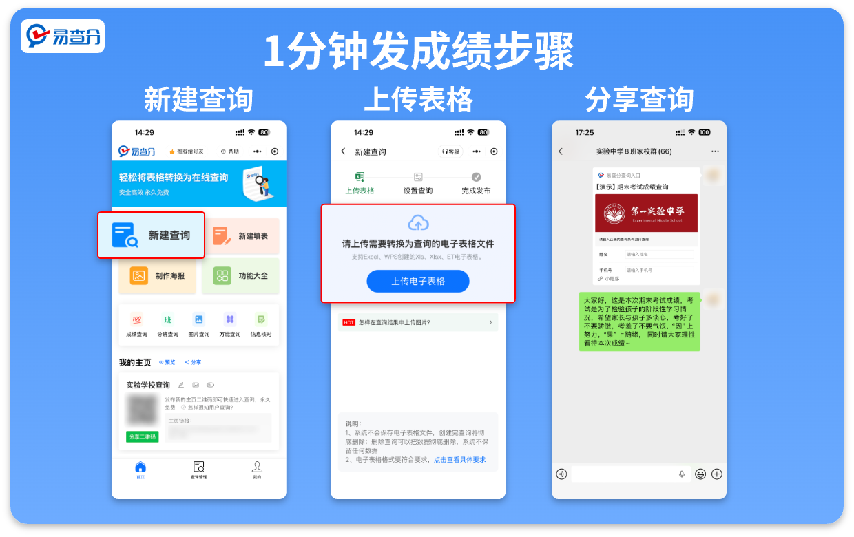 三步发成绩工具易查询